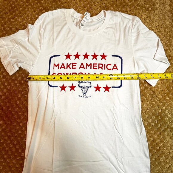 Buffalo Chip Saloon Make America Cowboy Again Tshirt Cave Creek AZ SZ S Country - Picture 7 of 7